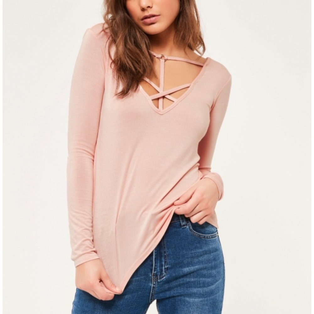 Baby pink harness top